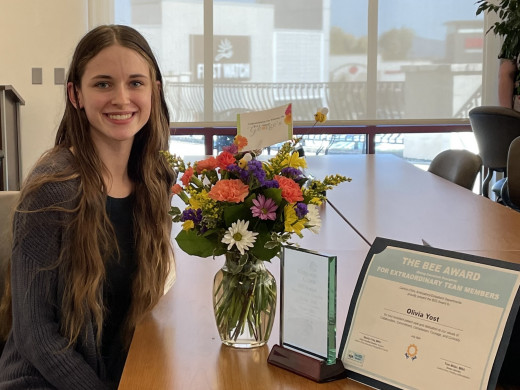 BEE Winner Olivia Yost, Admin Asst, Ortho