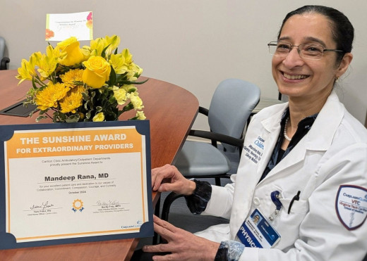 Sunshine Winner Dr. Mandeep Rana, Peds Neurology