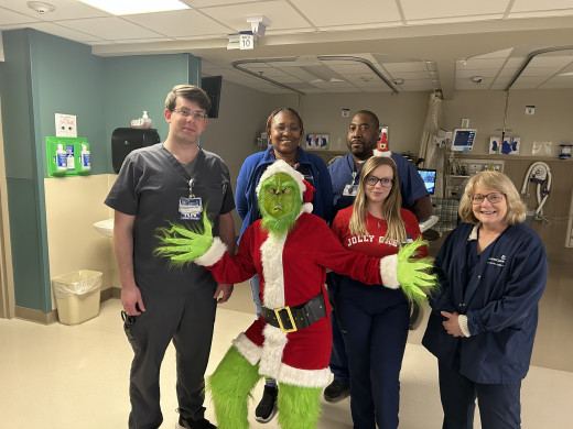 Grinch visits CVI PACU