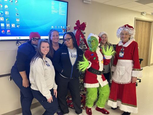 The Grinch visits CVI Staff