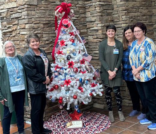 NRV Hospice placed a tree at Carilion New River Valley Medical Center.
