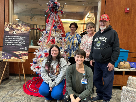 New River Valley Hospice staff placed a tree at Carilion Giles Community Hospital.  