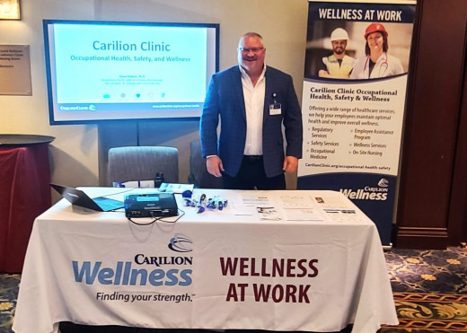 Carilion Wellness table at Virginia Women's Conference