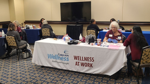 Carilion Wellness table at Virginia Women's Conference