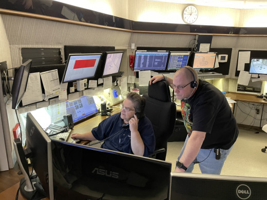 Dispatcher Shane Wheeler & Lead Dispatcher June Ann Wilkes