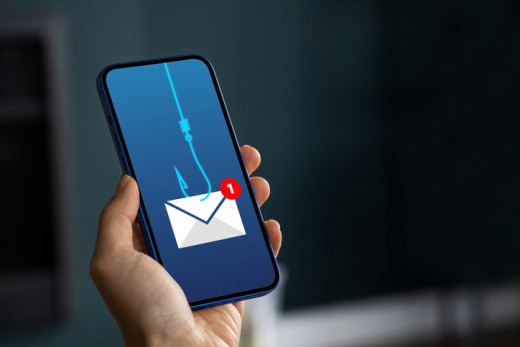 Phishing scam on a phone