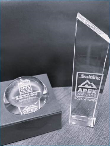 APEX award trophy