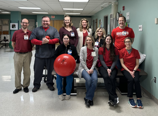 Carilion Wellness Botetourt Rehabilitation Staff Celebrate Wear Red Day