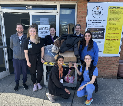 Pharmacy Residents drop off donations at the Roanoke Rescue Mission