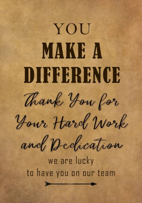 Just a small thank you for all your hard work