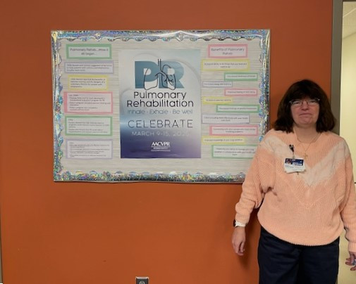 Teresa Young, Exercise Physiologist, for Carilion Cardiopulmonary Rehab Department.