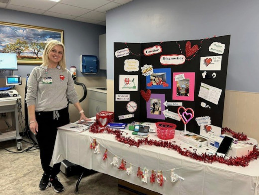 Amanda with education about the cardiac diagnostics department