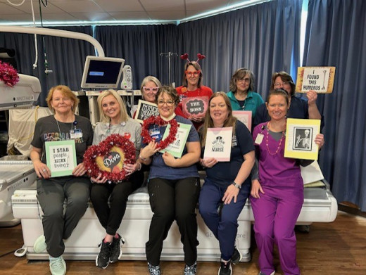 Staff from cardiac diagnostics, cardiopulmonary rehab and cardiac nuclear medicine. 