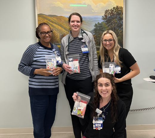 The Tangelwood Pediatrics Team with Fever Care Kits