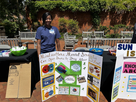 Student Intern, Perseverance Moyo, from Liberty University did her student project on the connection between mental health, substance abuse and how they can both lead to infectious diseases such as Hepatitis C. 