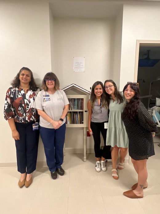 Dr. Zahid and Carilion Clinic staff that helped the Little Free Library come to life!