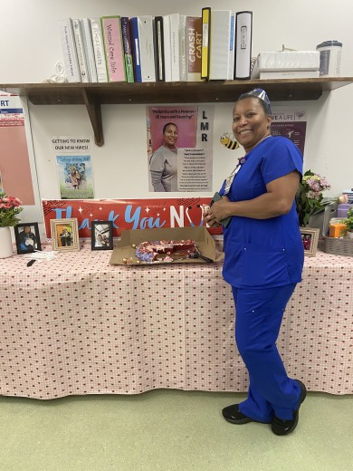 Lesley Ramey celebrating her 35 years at Carilion
