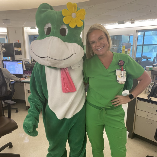 CRMH staff and Paddy the FROG