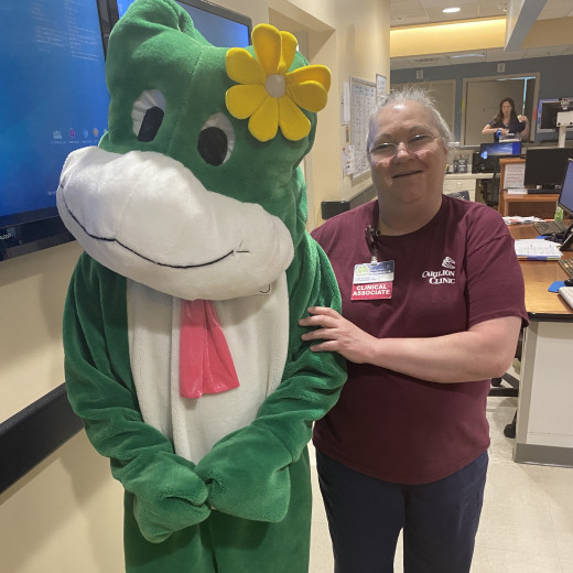 CRMH staff and Paddy the FROG