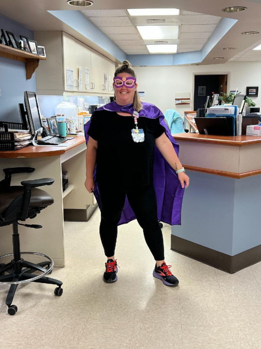 Superhero Jamie Fraizer, RN CTL saves the day on the daily!