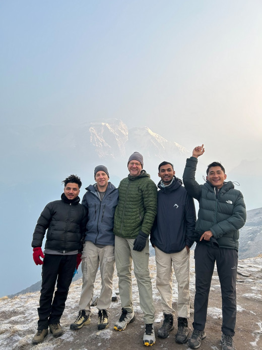 The team after a successful summit of Kori Danda in Namarjung, Nepal
