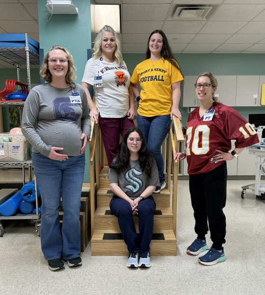 Carilion Wellness Botetourt Rehabilitation Staff Celebrate Favorite Team Day
