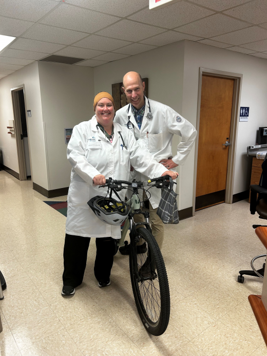 Jamie Frazier, RN CTL as Dr William Tomiak's twin
