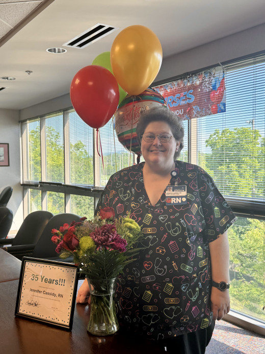 Jennifer Cassidy, RN, celebrating 35 years with Carilion!