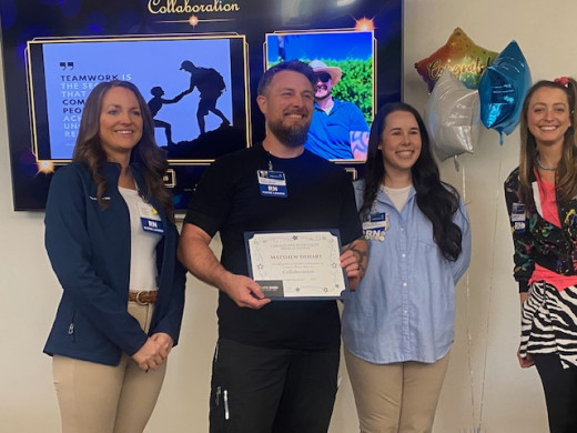 Carilion Value Collaboration Award at CNRV- Matthew Dehart