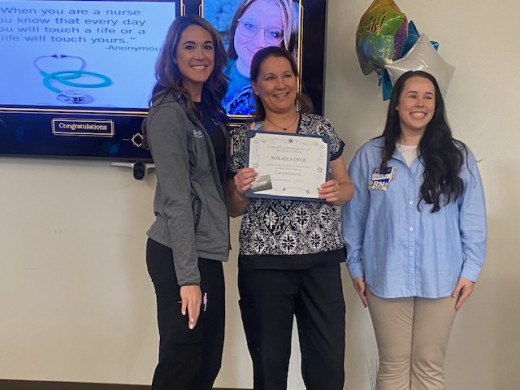 Carilion Value Commitment Award at CNRV- Mikaela Dyer