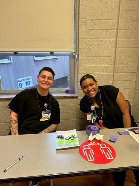 Twinning down to the Cinco De Mayo necklaces at Wellness Day!