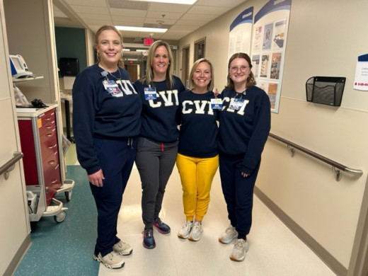 CVI team representing in their matching sweatshirts!