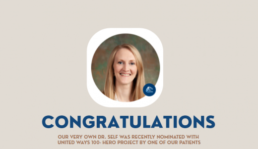 Dr. Lauren Self nominated with United Ways 100-Hero Project