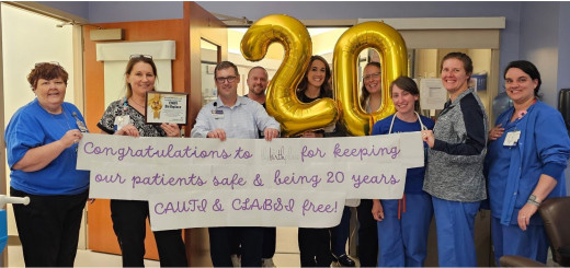 CNRV Leadership celebrates with Birthplace staff. 