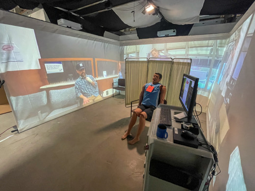 Fully Immersive Dynamic Simulation - Nicknamed 'The Tesseract' in the Back of the Sim Center