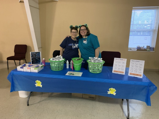 Infection Preventionists Maribeth Greenway and Angela Moore at Pigg River Community Center in Rocky Mt.