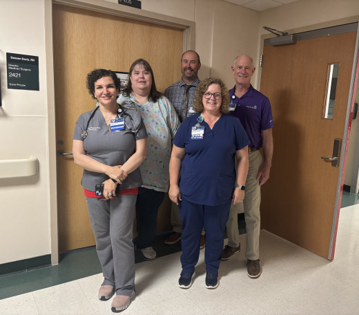 Rockbridge team leading inpatient clinical trial research at the hospital