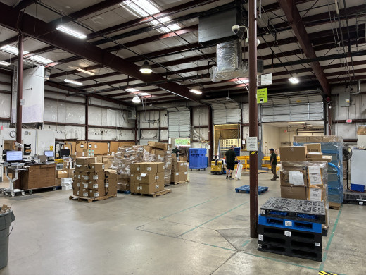 Team receiving and shipping out orders 