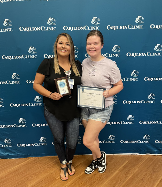 Andrea Gee- OPA Winner with Kinley Willis-SOAR Nurse Extern