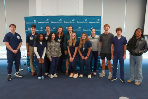 Clinical Transport interns with their leader Catherine Townley 