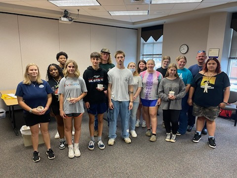 CFMH's local high school EMT students who served as patient's and family members for the drill