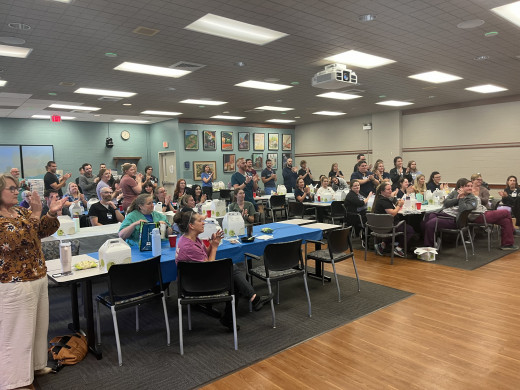 Therapy staff at CRMH enjoying their luncheon.