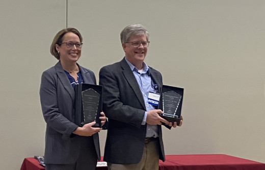 Dr. Rockwell and Dr. Epling standing with their award