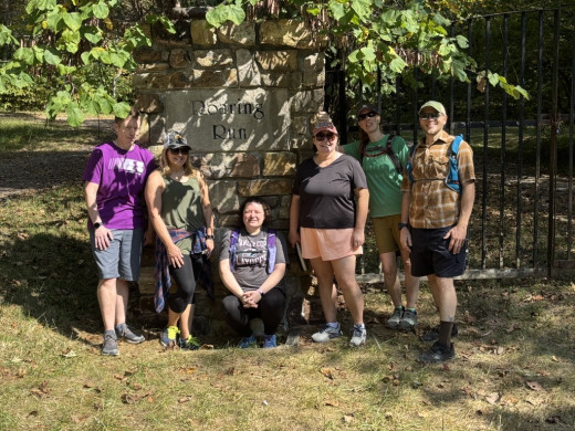 Photos of employees on hike