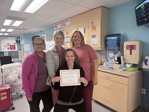 PICU Team with Unit Director Melissa Wolfe and Dr. Keele