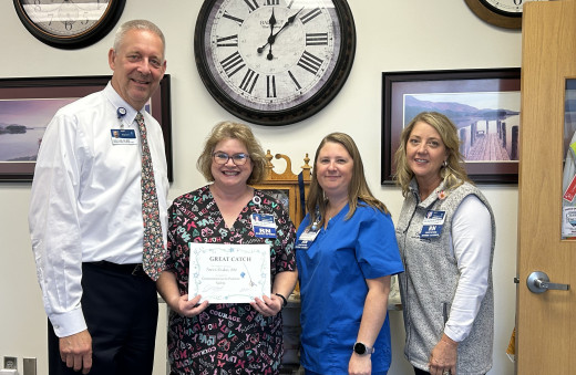 L-R: Carl Cline, Terri Duke, Amanda Robertson, and Tracy McCown
