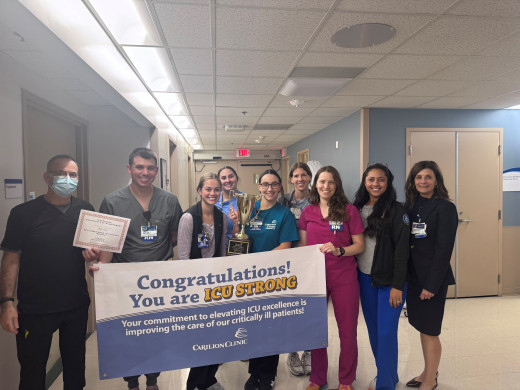 10MICU Team with Unit Director Carla Bapst and Dr. Kraemer