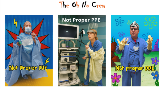 Franklin's Surgical Circus knows what improper PPE looks like