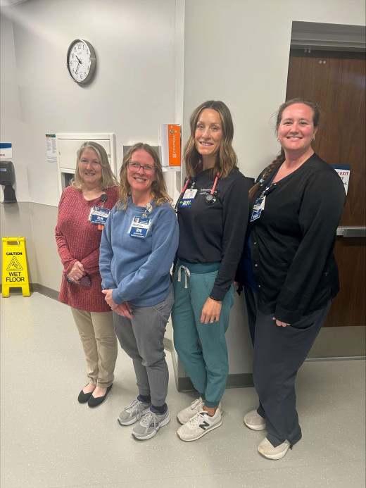 6 CST: Unit Director Angela Kincer, RN, Erin Dickerson, RN, Emilie Rothgeb, RN, Kayla Duncan, RN