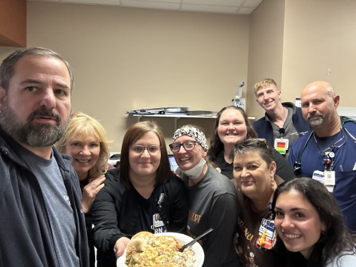 CGCH ED staff shared a meal while working today!